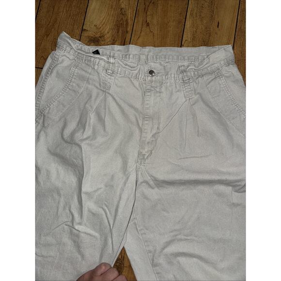 Vintage Gotcha Pleated Pants Men’s 36x32 Gray Surf Skate Y2K Casual Hemmed - Picture 5 of 10